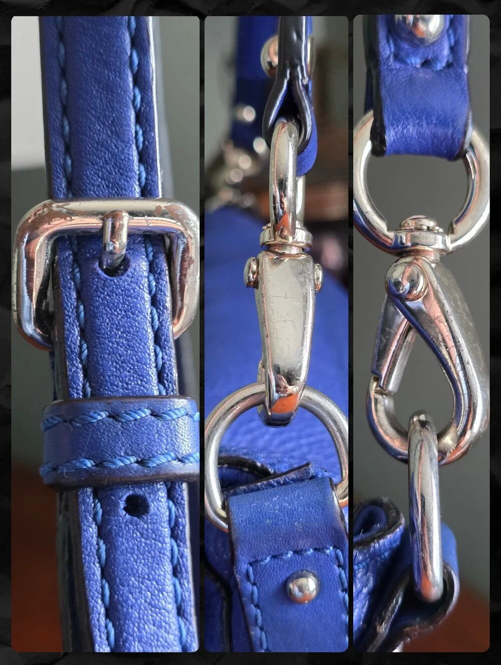 Kate Spade Cobble Hill Mini Carson Lapis Blue Leather Crossbody Bag
